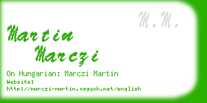 martin marczi business card